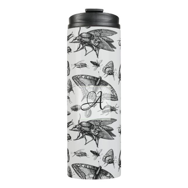 Bouteilles Isothermes BOGUES GOTHIQUES monogrammes Insectes d'encre Vint (Devant)