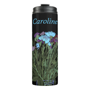 Bouteilles Isothermes Boho coloré Jolies fleurs de printemps + Nom perso