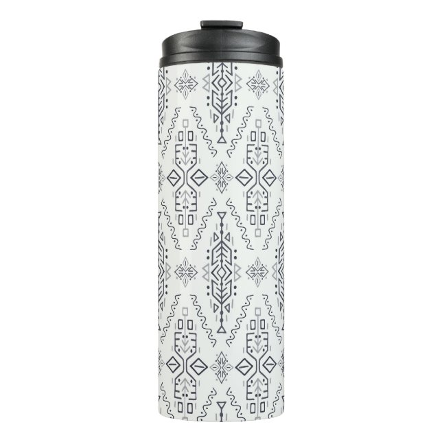 Bouteilles Isothermes Boho Ethnique : Trendy Hand-Drawn Seamless. (Devant)