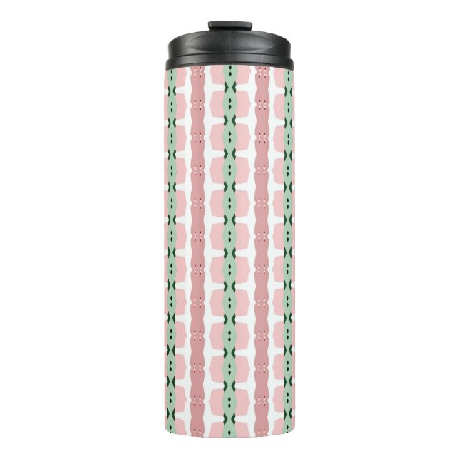 Bouteilles Isothermes Boho Funky Retro Eclectique Pastel Stripe de Noël (Devant)