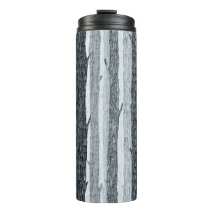 Bouteilles Isothermes Bois de bouleau, motif arrière - plan sans soudure