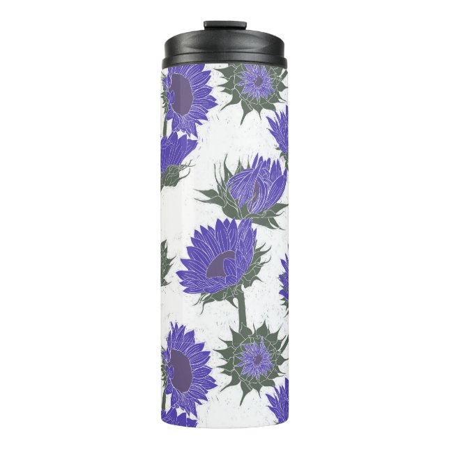 Bouteilles Isothermes Bois Imprimer Tournesol violet (Devant)