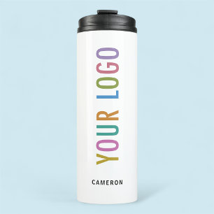 Bouteilles Isothermes Boisson en acier blanc Tumbler Company Logo 12 oz