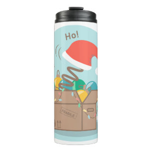 Bouteilles Isothermes Boite artisanale avec décoration de Noël et chapea