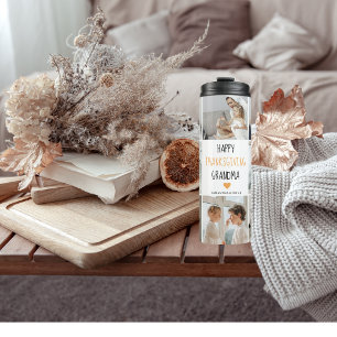 Bouteilles Isothermes Bon thanksgiving photo Collage moderne grand-mère