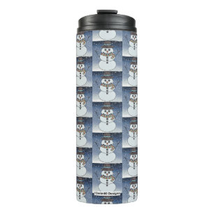 Bouteilles Isothermes Bonhomme de neige avec fond - Tumbler thermique