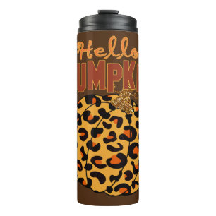 Bouteilles Isothermes Bonjour Citrouille - Automne Empreinte de léopard