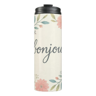 Bouteilles Isothermes Bonjour floral thermal tumbler 