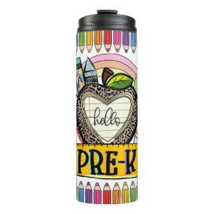 Bouteilles Isothermes Bonjour Pré-K Appréciation de l'enseignant Tumbler