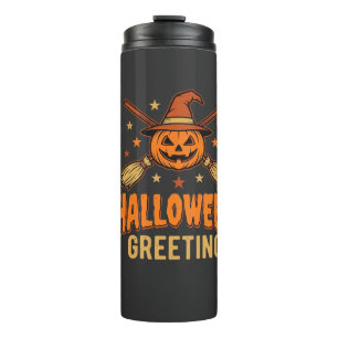 Bouteilles Isothermes Bonne fête d'Halloween Sorcière Citrouille Design 
