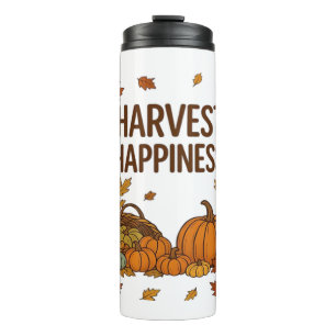 Bouteilles Isothermes Bonne récolte - Citrouille d'automne et feuilles d