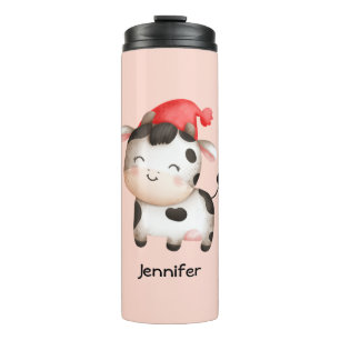 Bouteilles Isothermes Bonne vache dans un Casquette rouge mignon