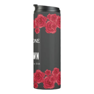 Bouteilles Isothermes Bonnet d'eau de la frontière de l'oeillet rouge
