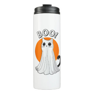 Bouteilles Isothermes Boo Cute Ghost Chat Halloween Lune Éffrayant Kitty