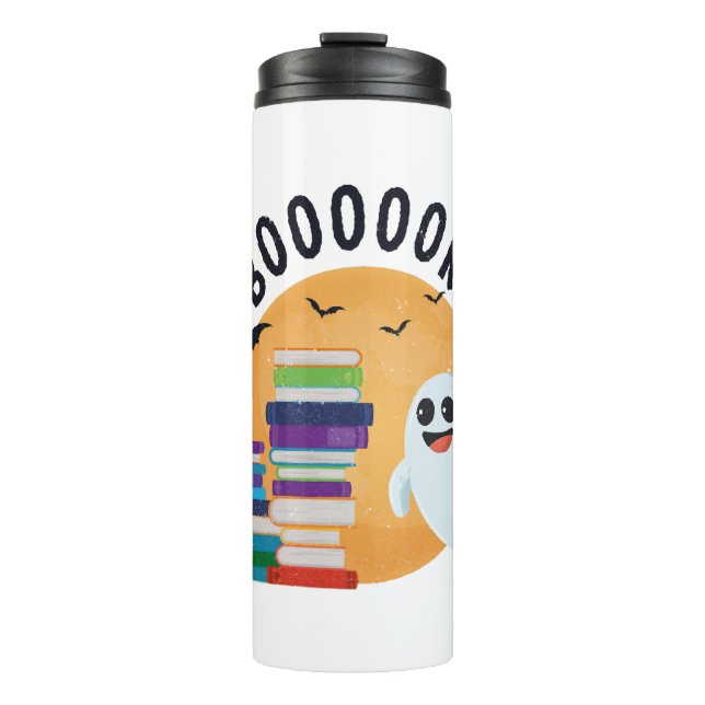 Bouteilles Isothermes Boooooks Halloween, Booooks Joyeux Halloween    (Devant)