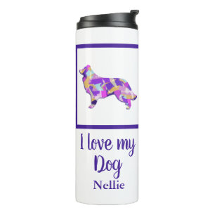 Bouteilles Isothermes Bordure Collie Chien Cute Silhouette PPY&B