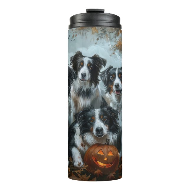 Bouteilles Isothermes Bordure Collie Halloween nuit Chien ravir (Devant)