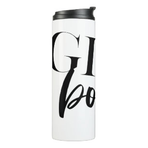 Bouteilles Isothermes Boss Girl Texte Noir Moderne