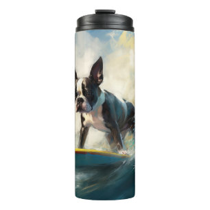 Bouteilles Isothermes Boston Terrier Beach Surfing Peinture