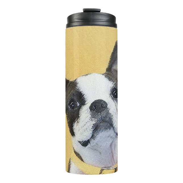 Bouteilles Isothermes Boston Terrier Peinture - Cute Original Chien Art (Devant)