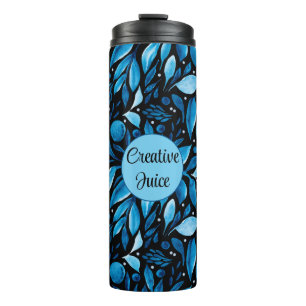 Bouteilles Isothermes Botanique Noir & Bleu Personnalisez la tondeuse th