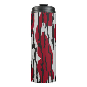 Bouteilles Isothermes Bottomland Camo rouge et blanc motif garçons fille