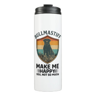 Bouteilles Isothermes Bouclier de Bullmastiff qui me rend heureux Rétro