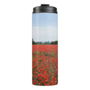 Bouteilles Isothermes Bouffée rouge dans le tombeau du champ de pavot