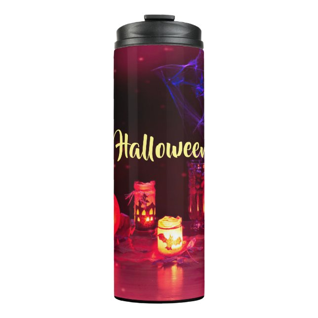 Bouteilles Isothermes Bougies joyeux Halloween (Devant)