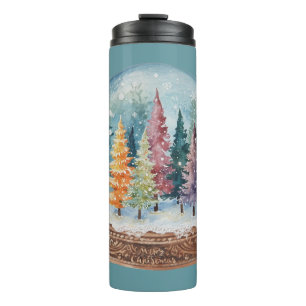Bouteilles Isothermes Boule à neige forêt colorée arbre de Noël