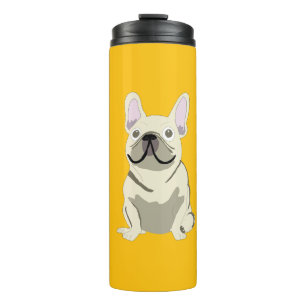 Bouteilles Isothermes Bouledogue Français Crème
