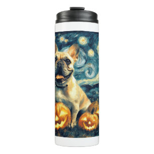Bouteilles Isothermes Bouledogue français de Van Gogh nuit étoilée Hallo