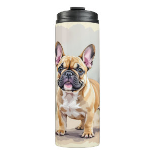 Bouteilles Isothermes Bouledogue Français Fauve Brun Mignon Chien French