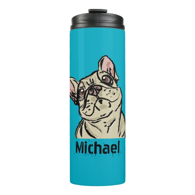 Bouteilles Isothermes Bouledogue français graffiti (Devant)