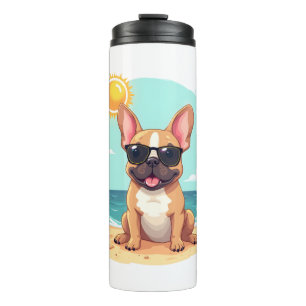 Bouteilles Isothermes Bouledogue français SciFi portant des lunettes de 