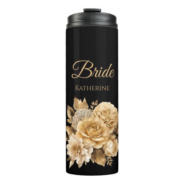 Bouteilles Isothermes Bouquet-Bride de fleurs neutres- (Devant)