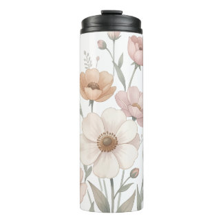 Bouteilles Isothermes Bouquet de l'Anémone Délicate Aquarelle Douceur