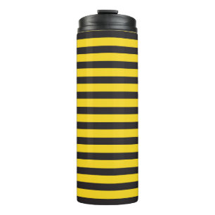 Bouteilles Isothermes Bourdon Noir Jaune Lignes Horizontales Abeille