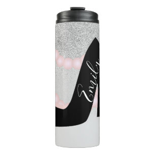 Bouteilles Isothermes Boutique Ombre Faux Sparkle Monogramme Nom      