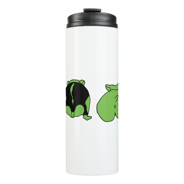 Bouteilles Isothermes Boutons de hamster vert (Devant)