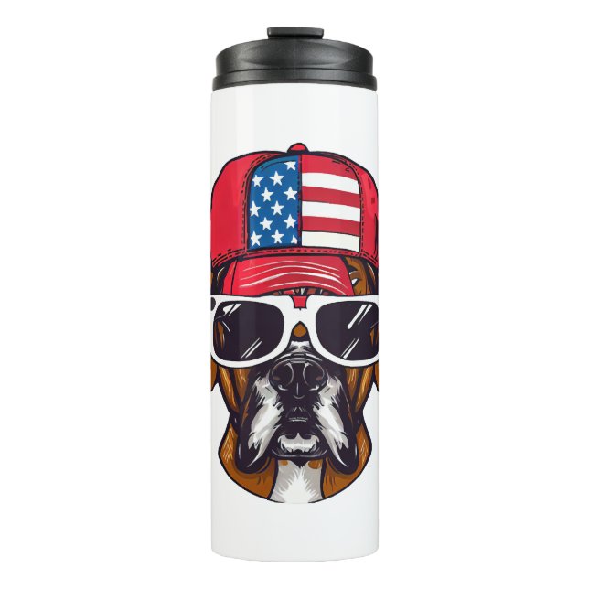 Bouteilles Isothermes Boxer Dog USA (Devant)