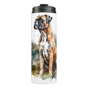 Bouteilles Isothermes BoxerLoveArt Vibrant Aquarelle Peinture de Loyal