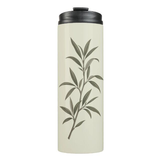 Bouteilles Isothermes Branche de jeune amande verte vintage (Devant)