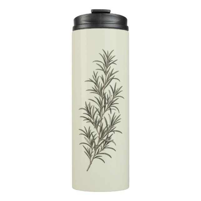 Bouteilles Isothermes Branche de romarin vert vintage (Devant)