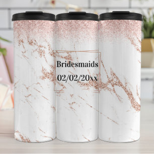Bouteilles Isothermes Bridesmaiers Tumbler : Rose Gold Elegance