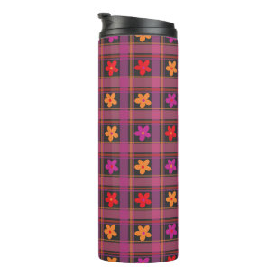 Bouteilles Isothermes Bright floral en vichy bande