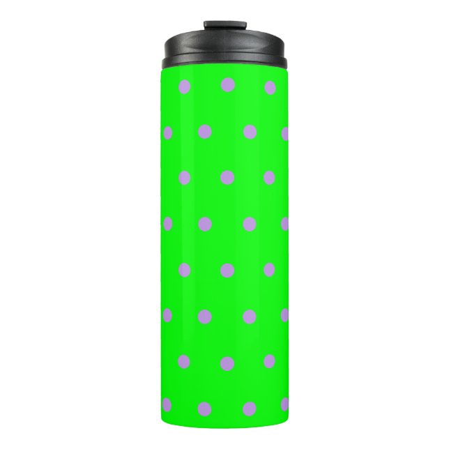 Bouteilles Isothermes Bright Green Purple Pois (Devant)