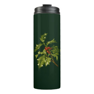 Bouteilles Isothermes Brin de houx baie rouge de Noël