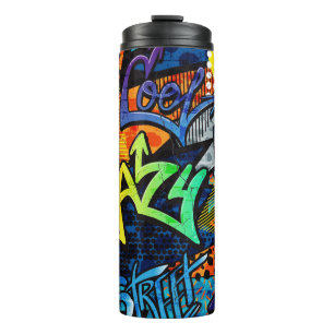 Bouteilles Isothermes Briques de graffitis : Abstrait urbain