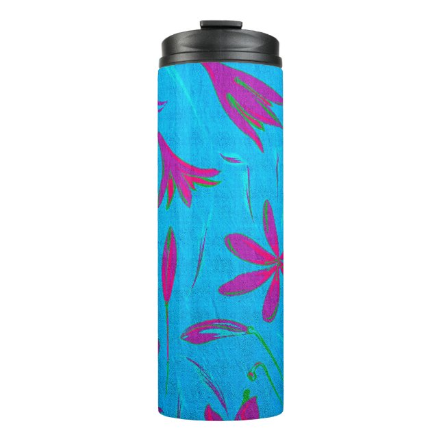 Bouteilles Isothermes Brise Fleur Bleu-vert (Devant)
